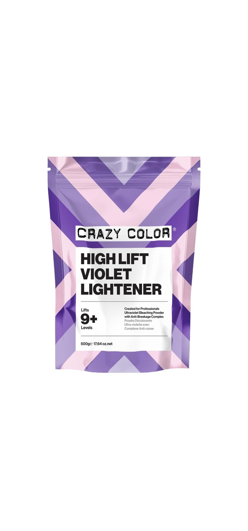 Crazy Colour High Lift Violet Lightener Powder Bleach 500g
